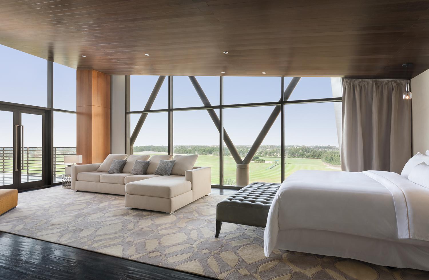 เดอะ เวสทิน อาบูดาบี กอล์ฟ รีสอร์ต แอนด์ สปา Hotel ภายนอก รูปภาพ A guest room at the hotel